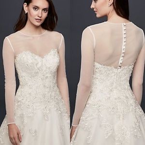 David’s Bridal Long Sleeve Wedding Dress Shirt